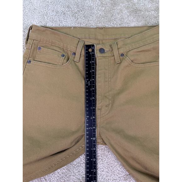 Levi's 513 Jeans Mens 31 x 30 Slim Fit Straight Leg Beige Brown Denim Pants C518 - Picture 10 of 14